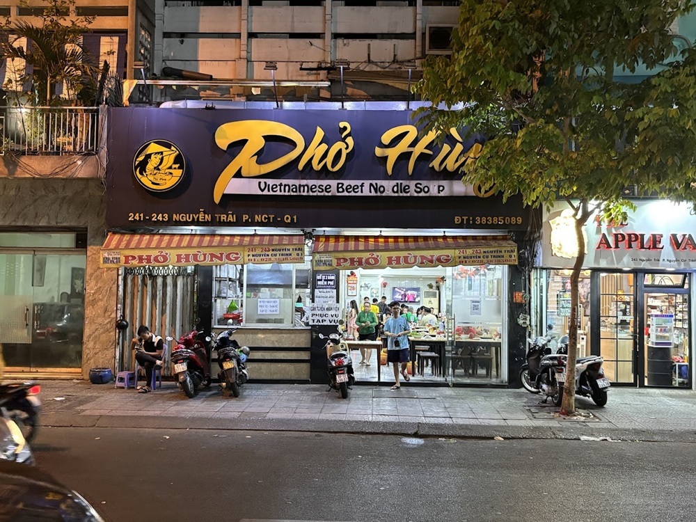 pho hung from the outside
